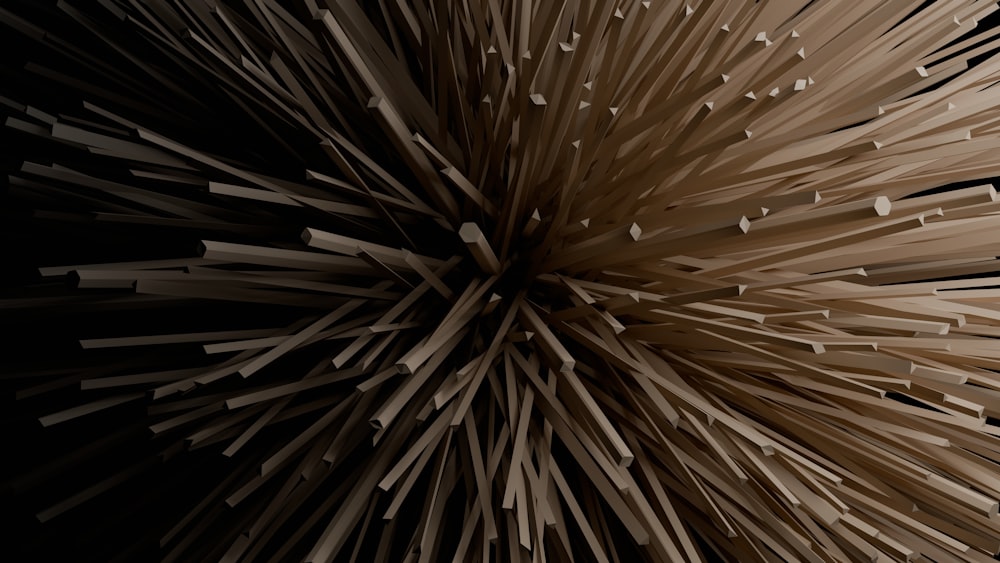 a close up of a bunch of sticks