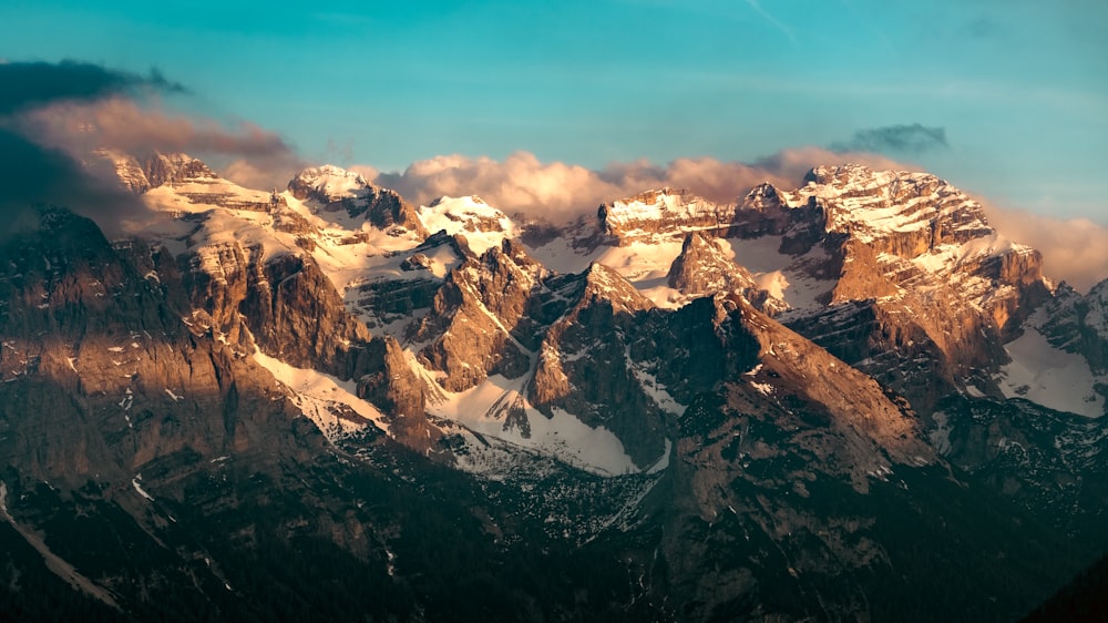 a view of a mountain range from a plane window