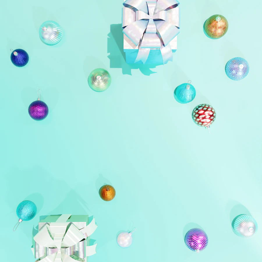 Colorful ornaments ready to be packed away