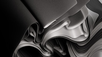 a black and white photo of an abstract design