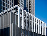 A completed industrial facility showcasing modern architecture.