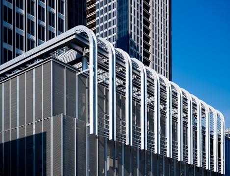 A completed industrial facility showcasing modern architecture.