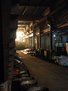 a room with a lot of items on the floor