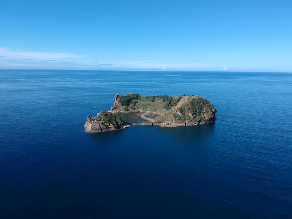 an island in the middle of the ocean