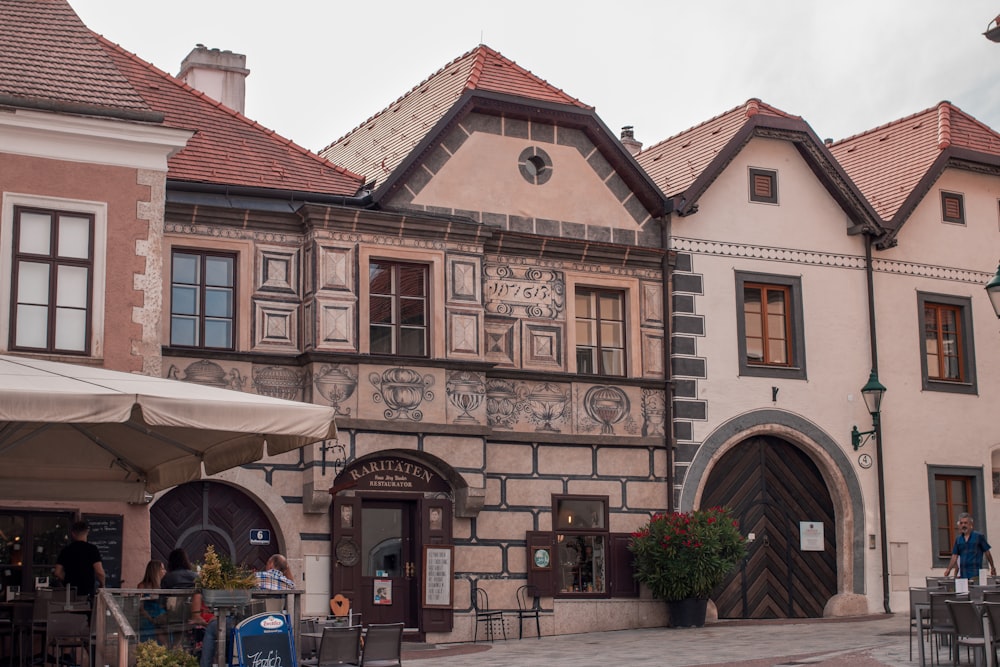 a building with a clock on the front of it