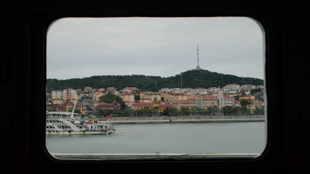 a view of a city from a window