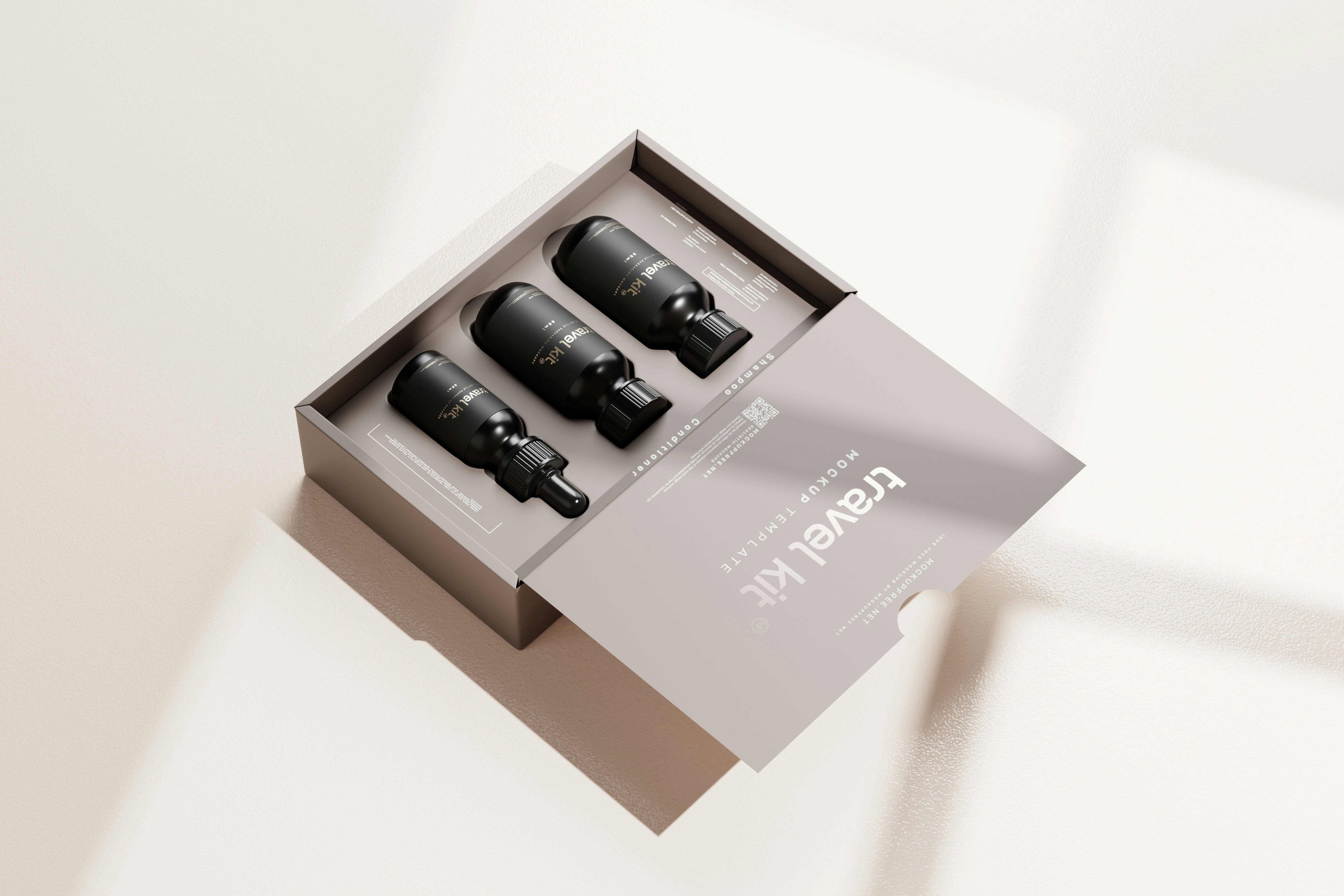 a box with three cameras inside of it