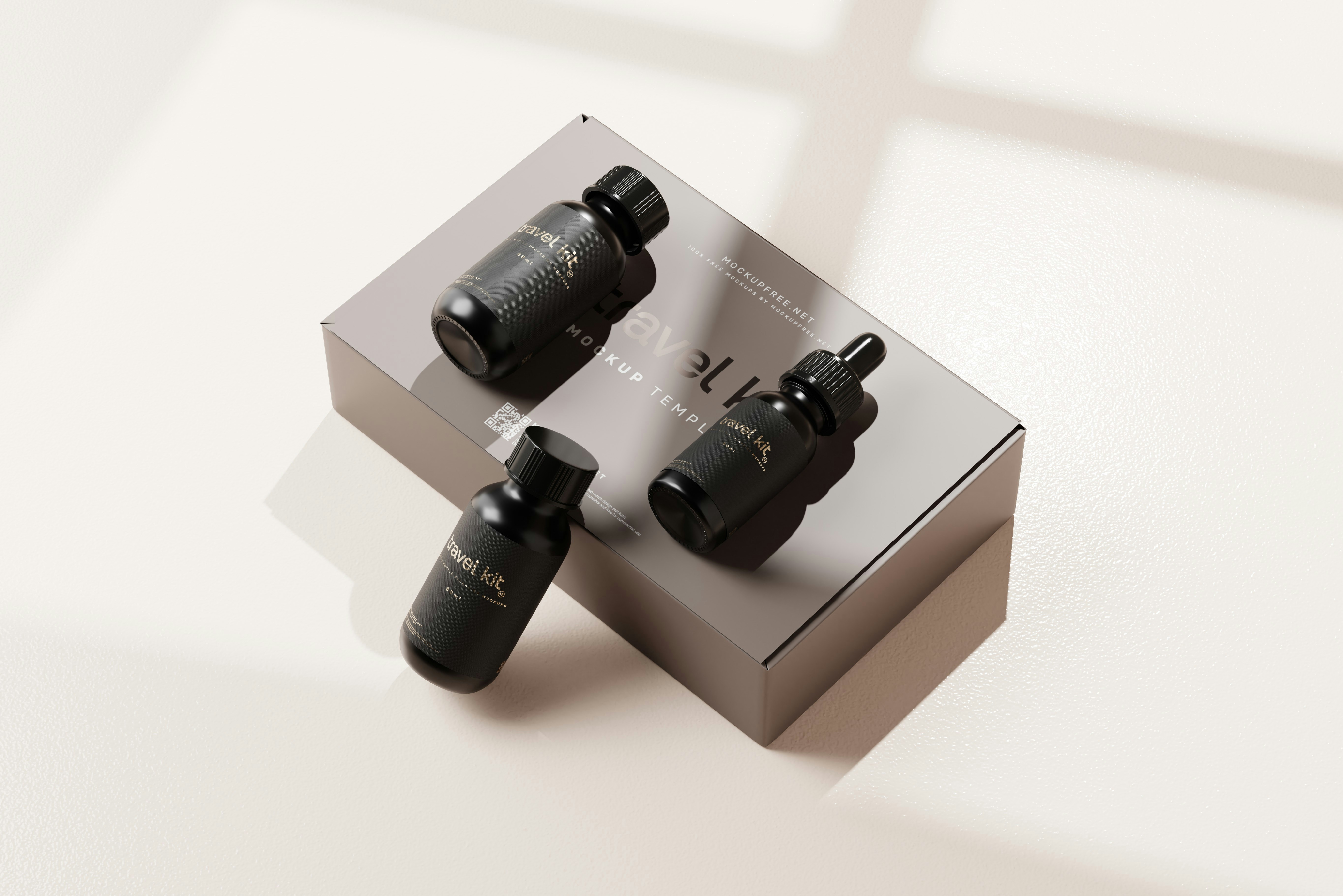 a couple of bottles sitting on top of a box