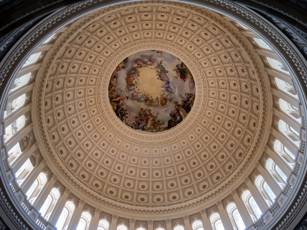 the ceiling of the dome of the capitol building