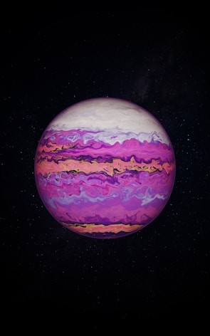 A vibrant planet surrounded by a shimmering aura, floating in the vastness of space.