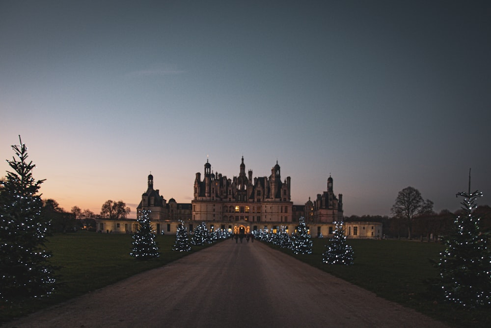 a large building with a lot of lights on it