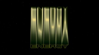a dark background with the word energy on it