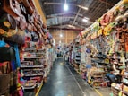 A vibrant marketplace filled with diverse products.