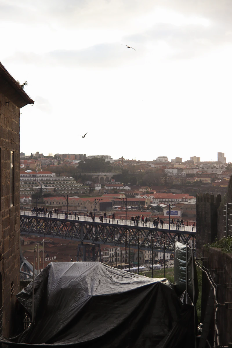 Porto old town and the Dom Luís I bridge over the Douro