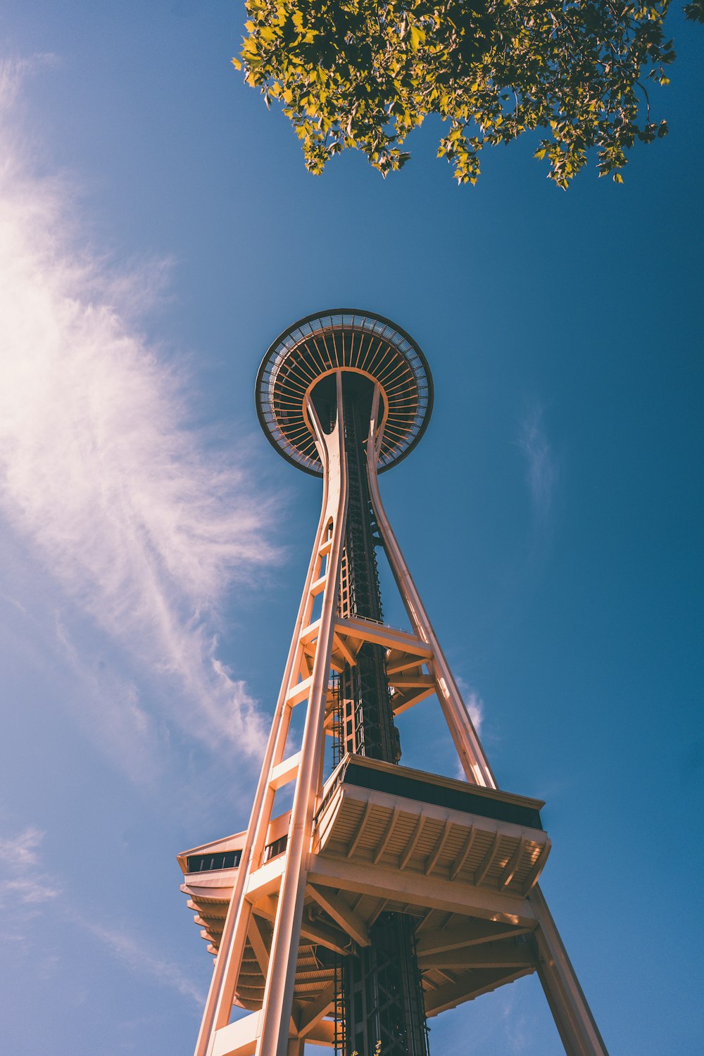 a tall tower with a sky background