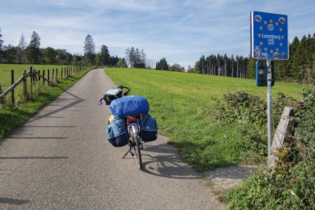 A customer enjoying a ride on a gravel bike in Luxembourg.