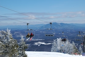 A scenic view of skiers enjoying lessons in Niseko.