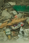 Before and after images of a cleaned-up area thanks to recycling efforts.