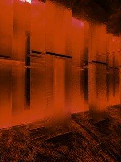 Installation of suspended translucent panels casting shifting shadows