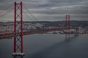 a large bridge spanning over a large body of water
