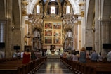 Congregation gathered during a liturgical celebration inside the cathedral.