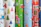 Wrapped gift with vibrant digital wrapping paper featuring playful patterns