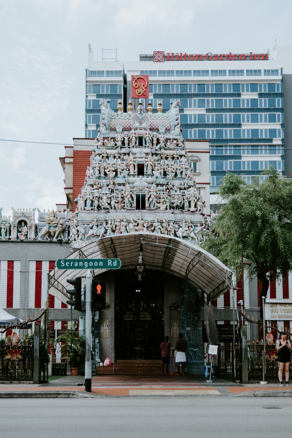 a very tall building with a clock on the front of it