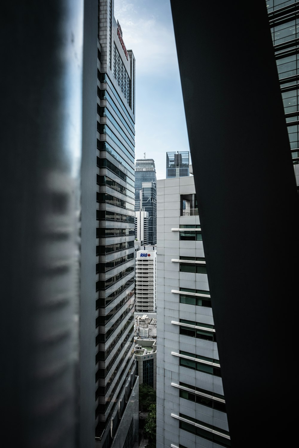 a view of a city from a tall building