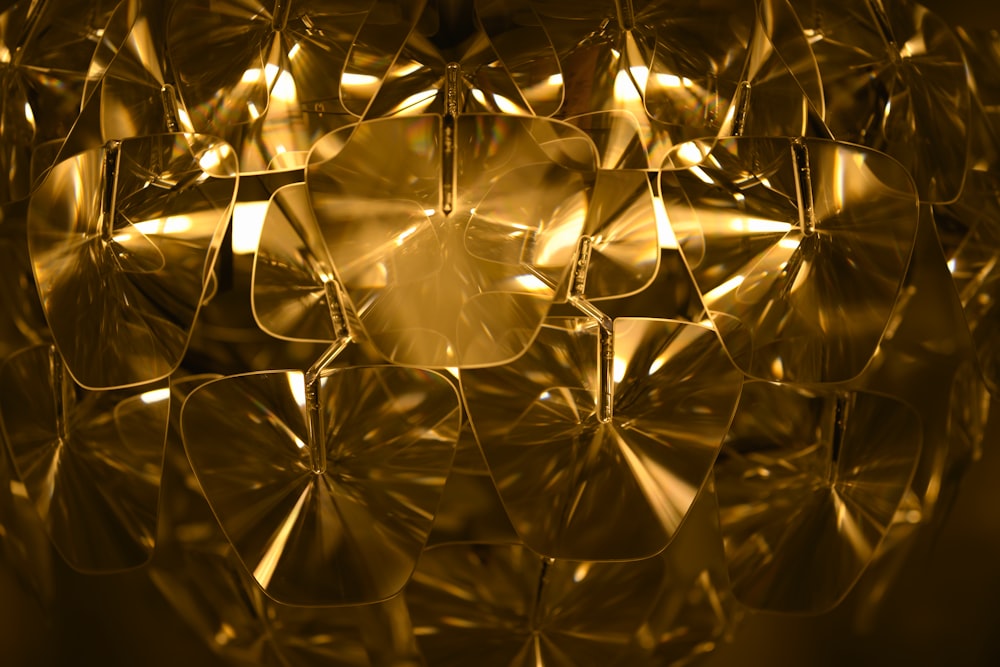 a close up view of a light fixture