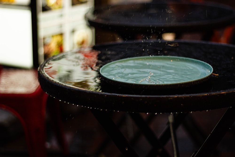 a plate that is sitting on a table