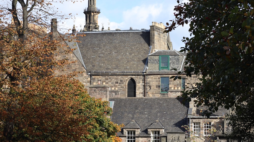 a large building with a clock tower on top of it