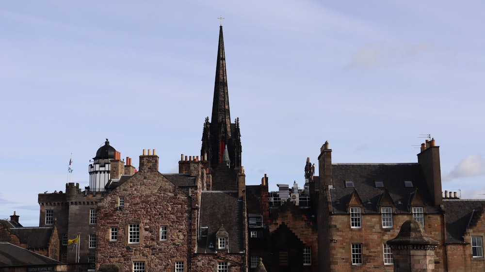 a tall building with a steeple on top of it