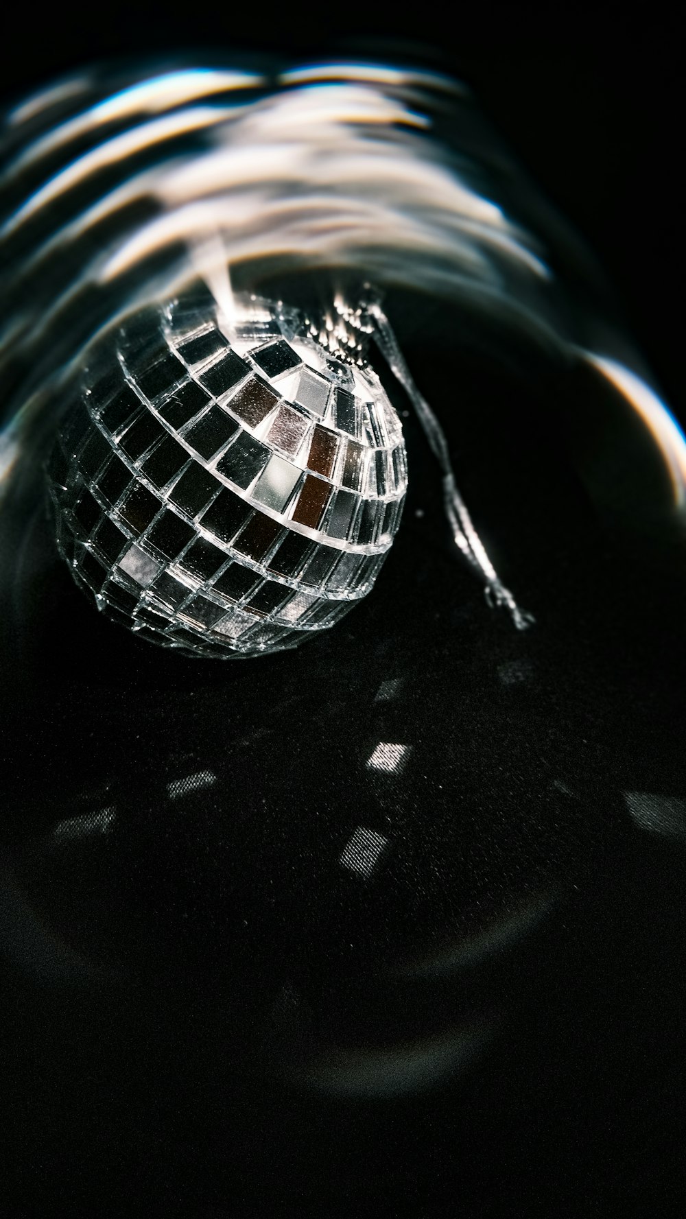a disco ball sitting on top of a table