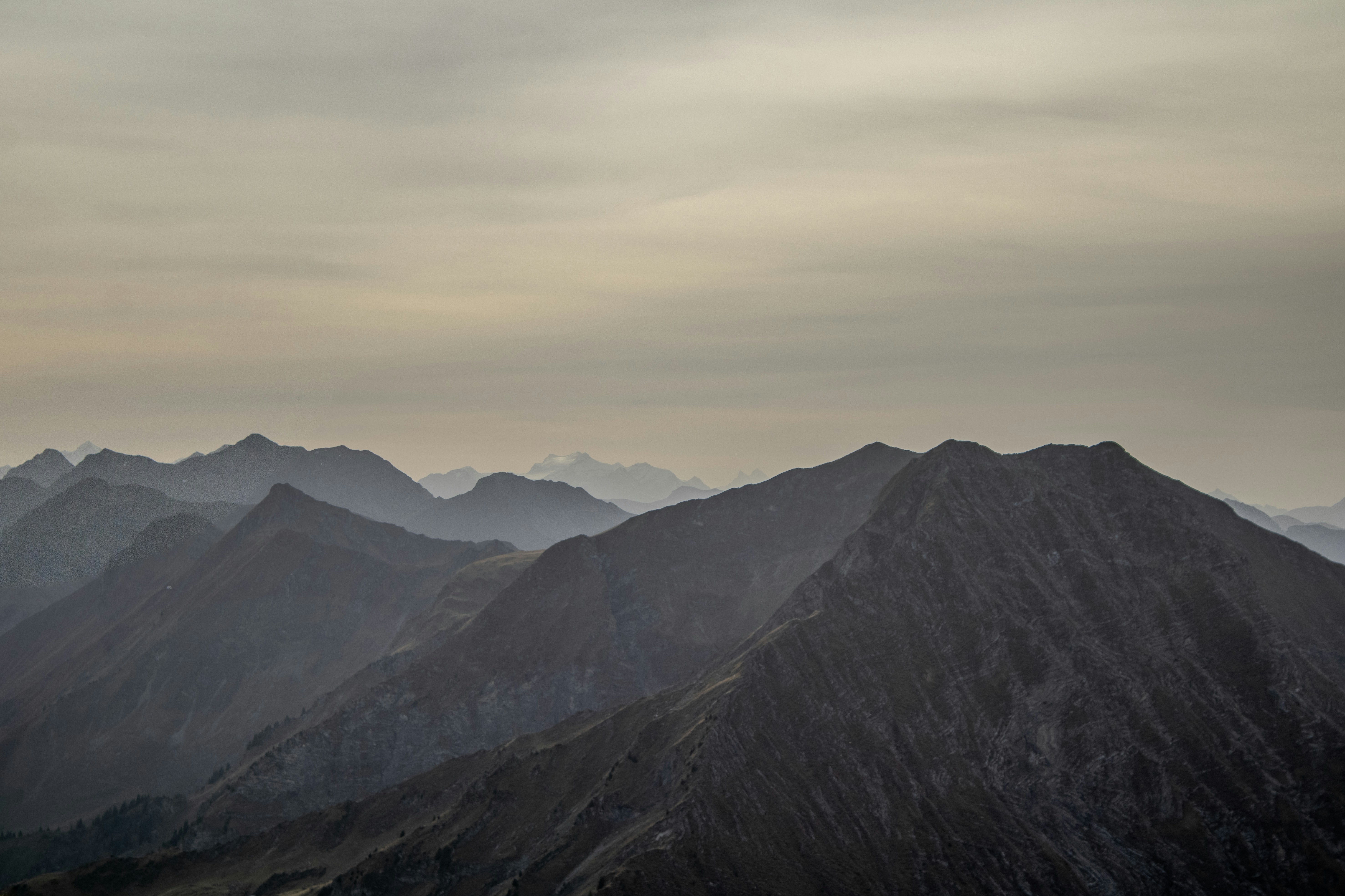 a view of a mountain range in the distance