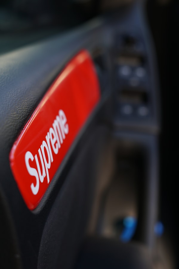 Custom brand decal sticker applied to a vehicle