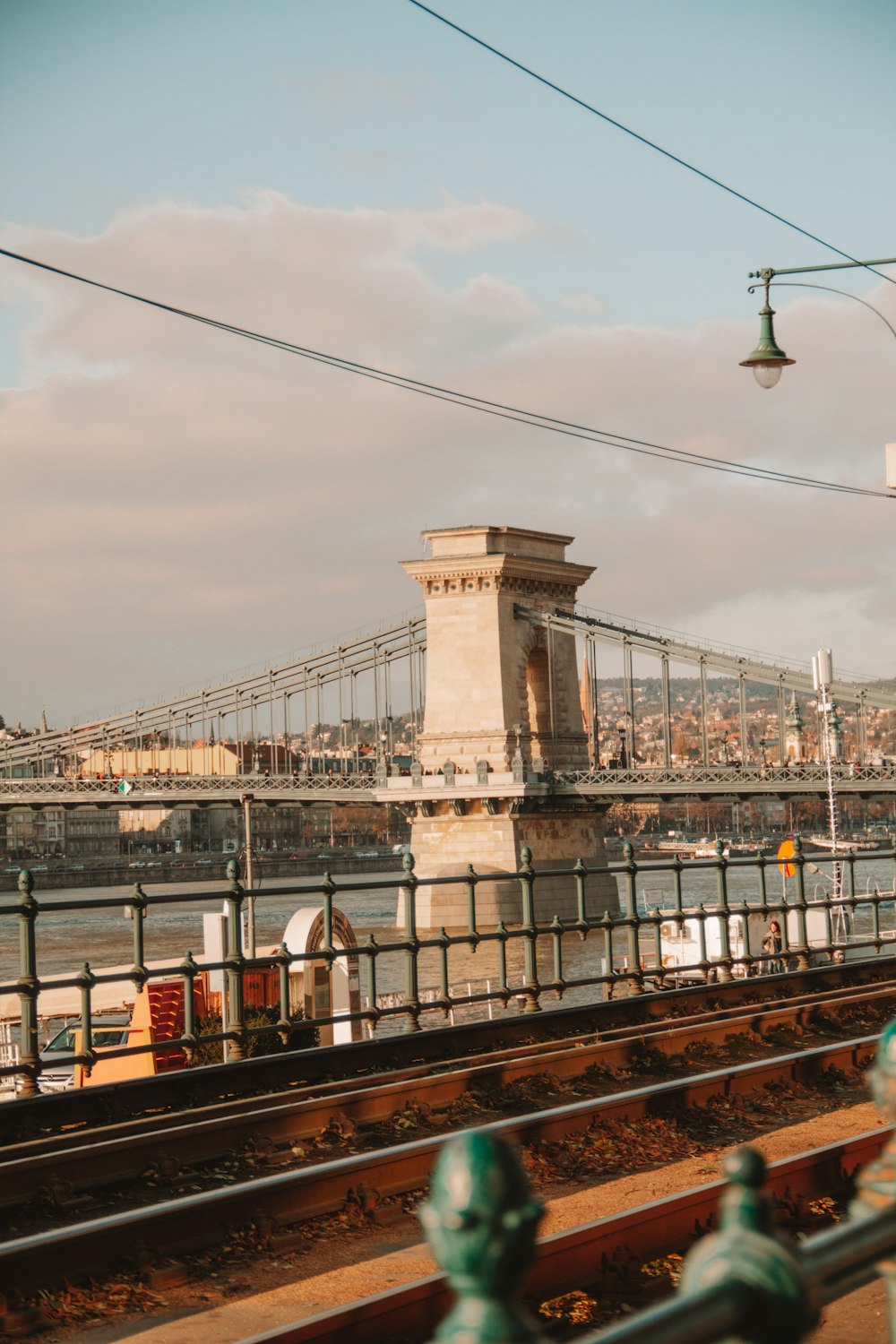 a view of a bridge over a body of water