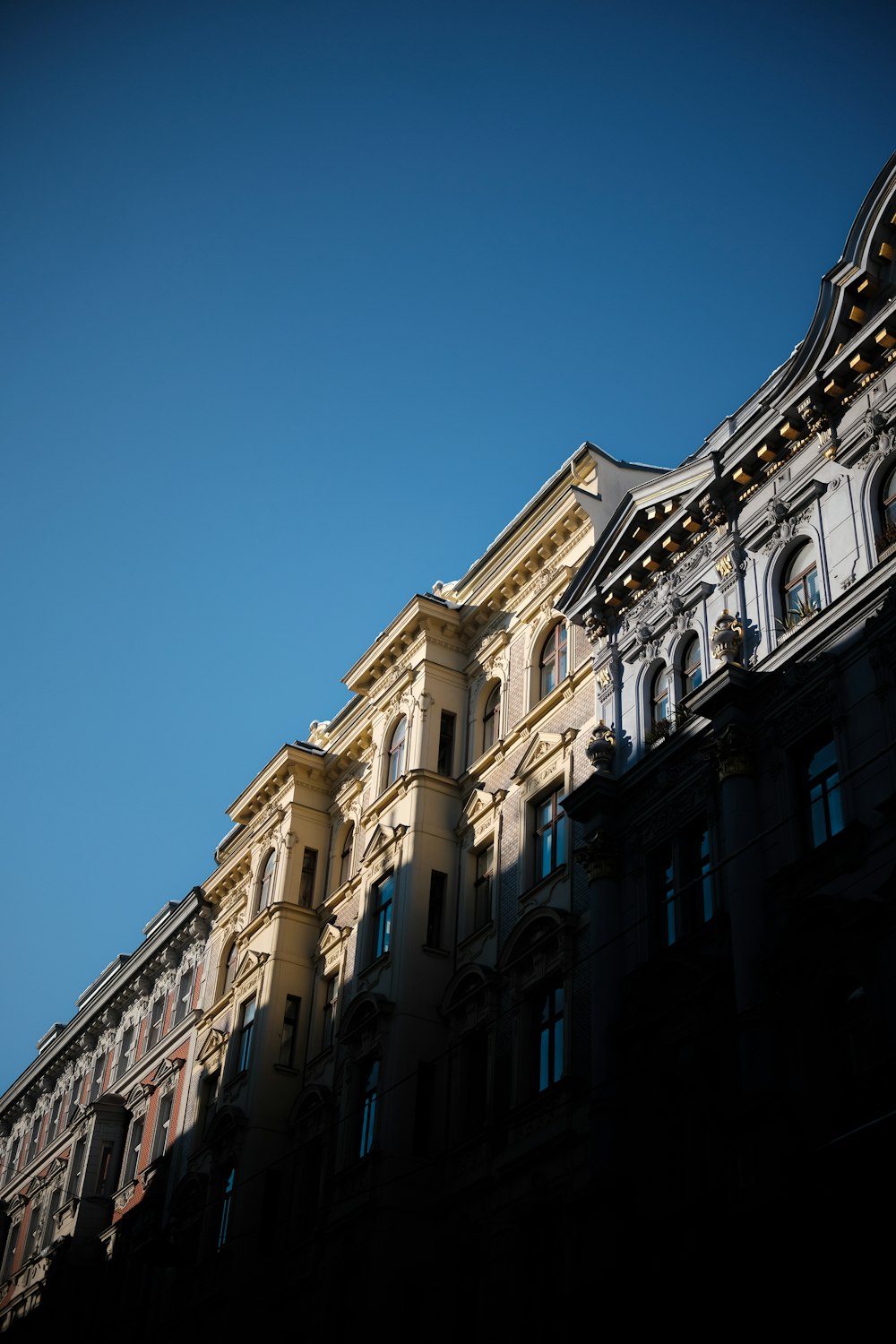 a very tall building with lots of windows