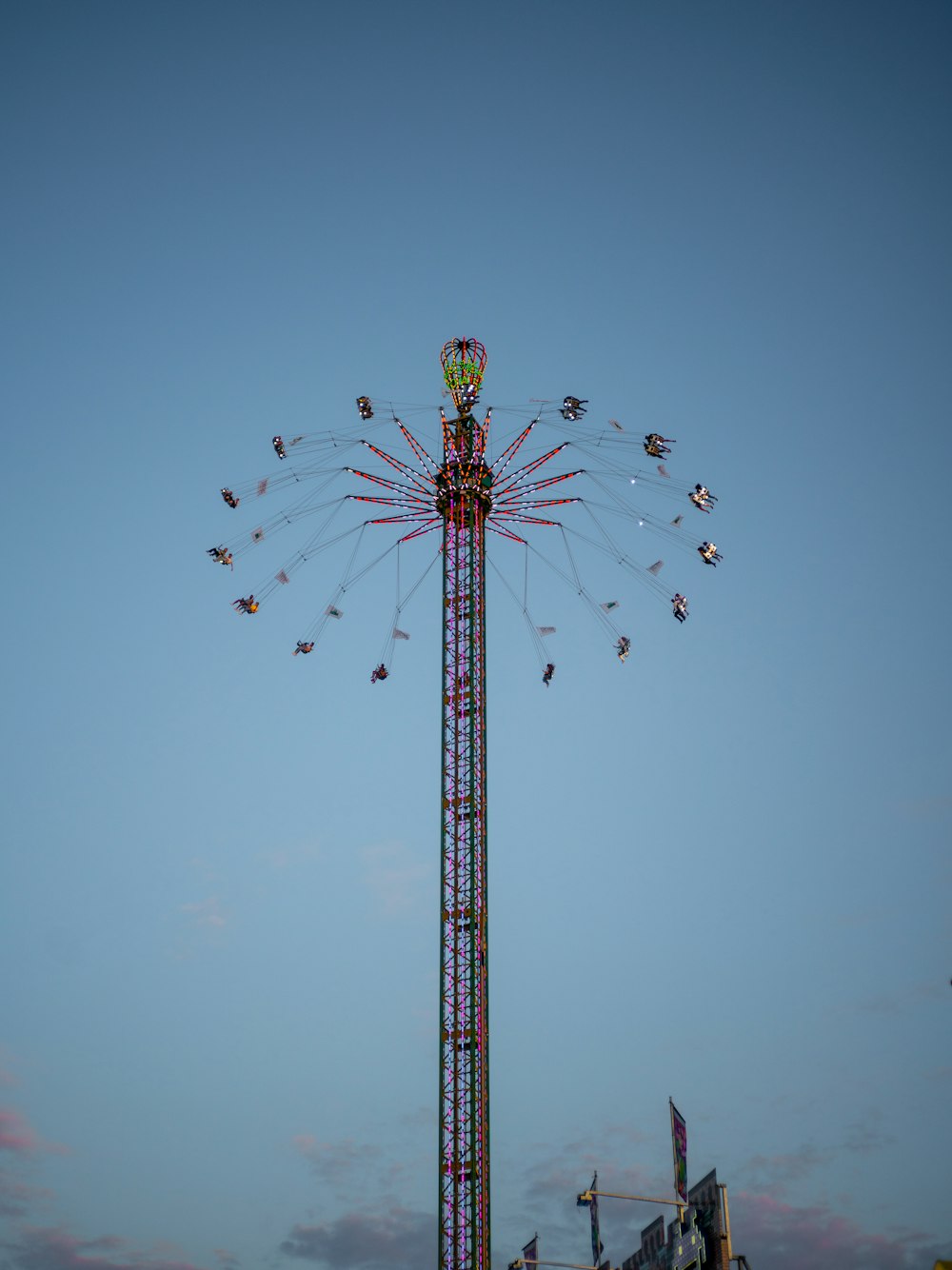 a ferris wheel with a sky background