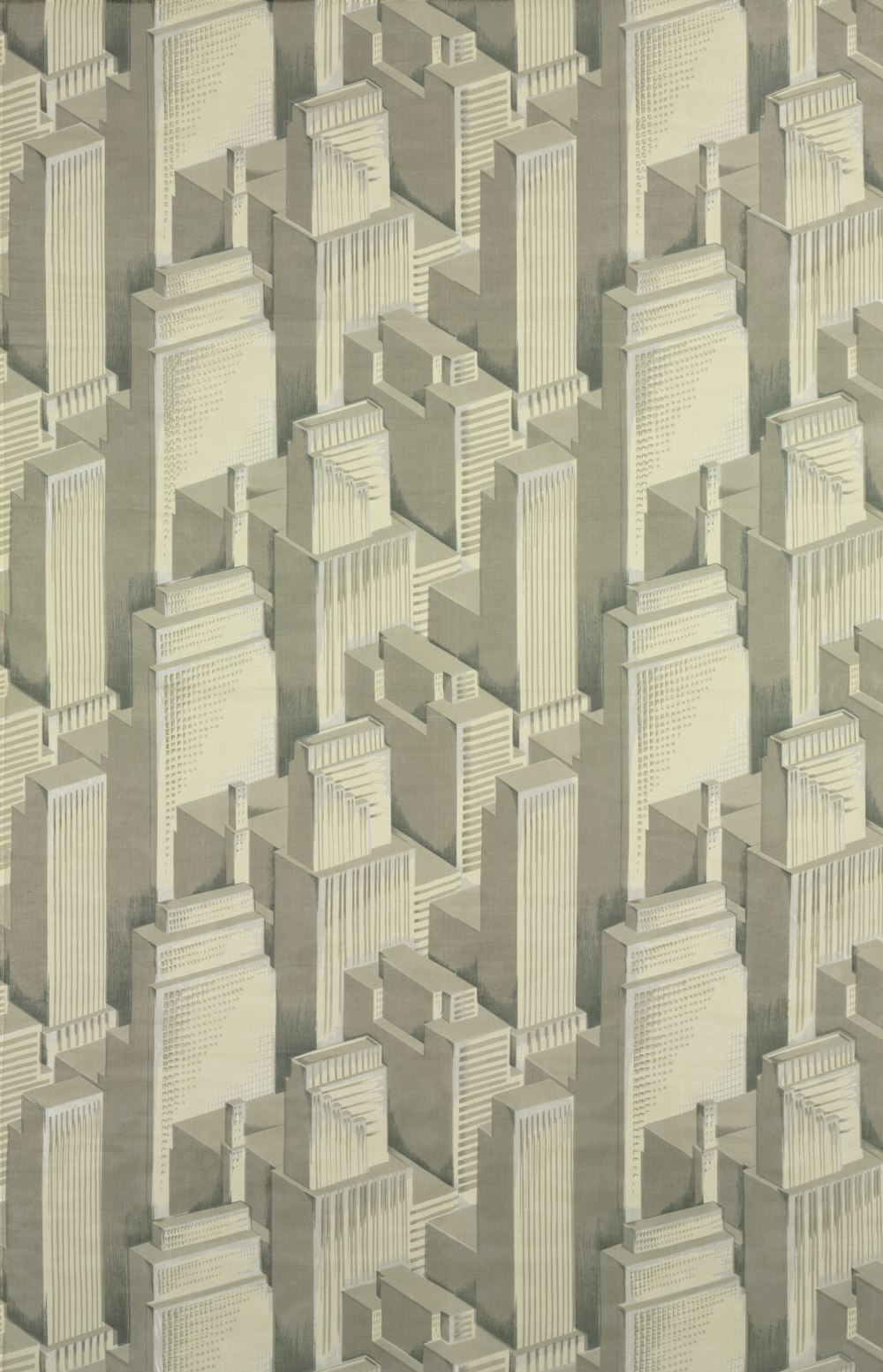 a wallpaper with a pattern of white buildings