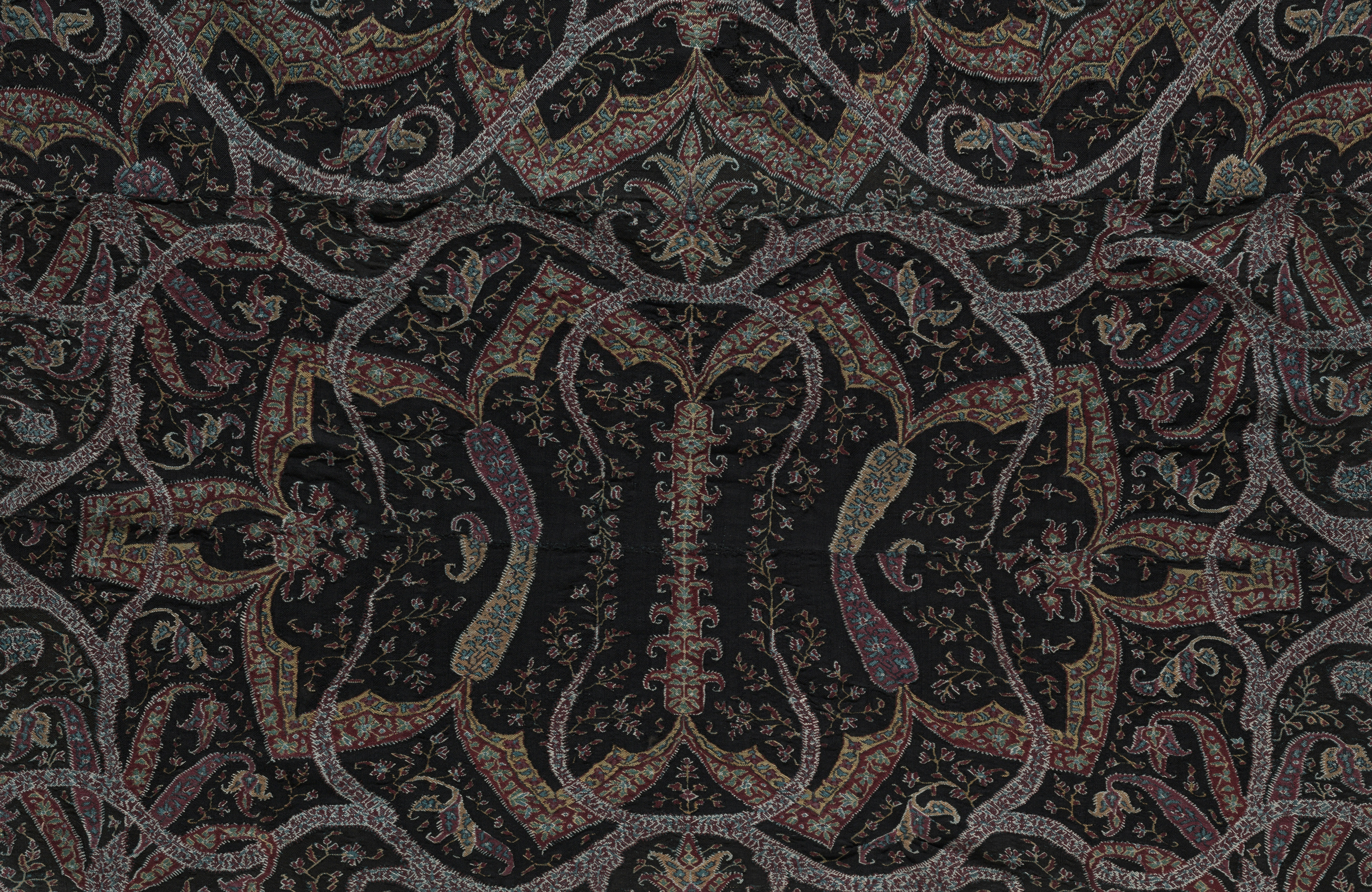 Stylish display of fabrics.