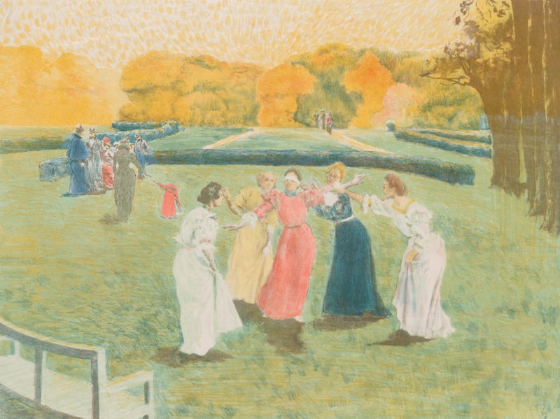 温かみのある大人の合唱団のイラスト