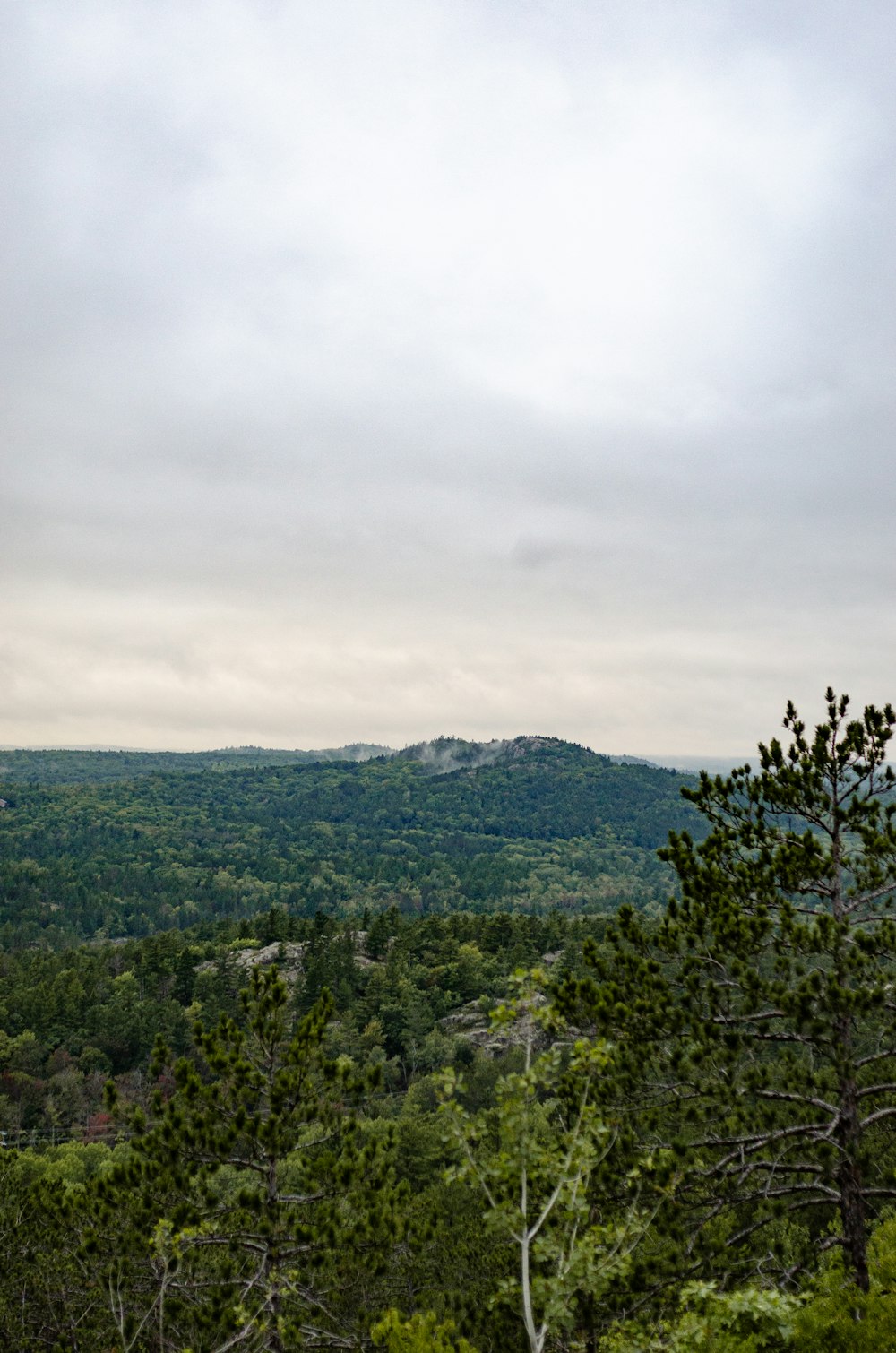 a view of a mountain range from a distance