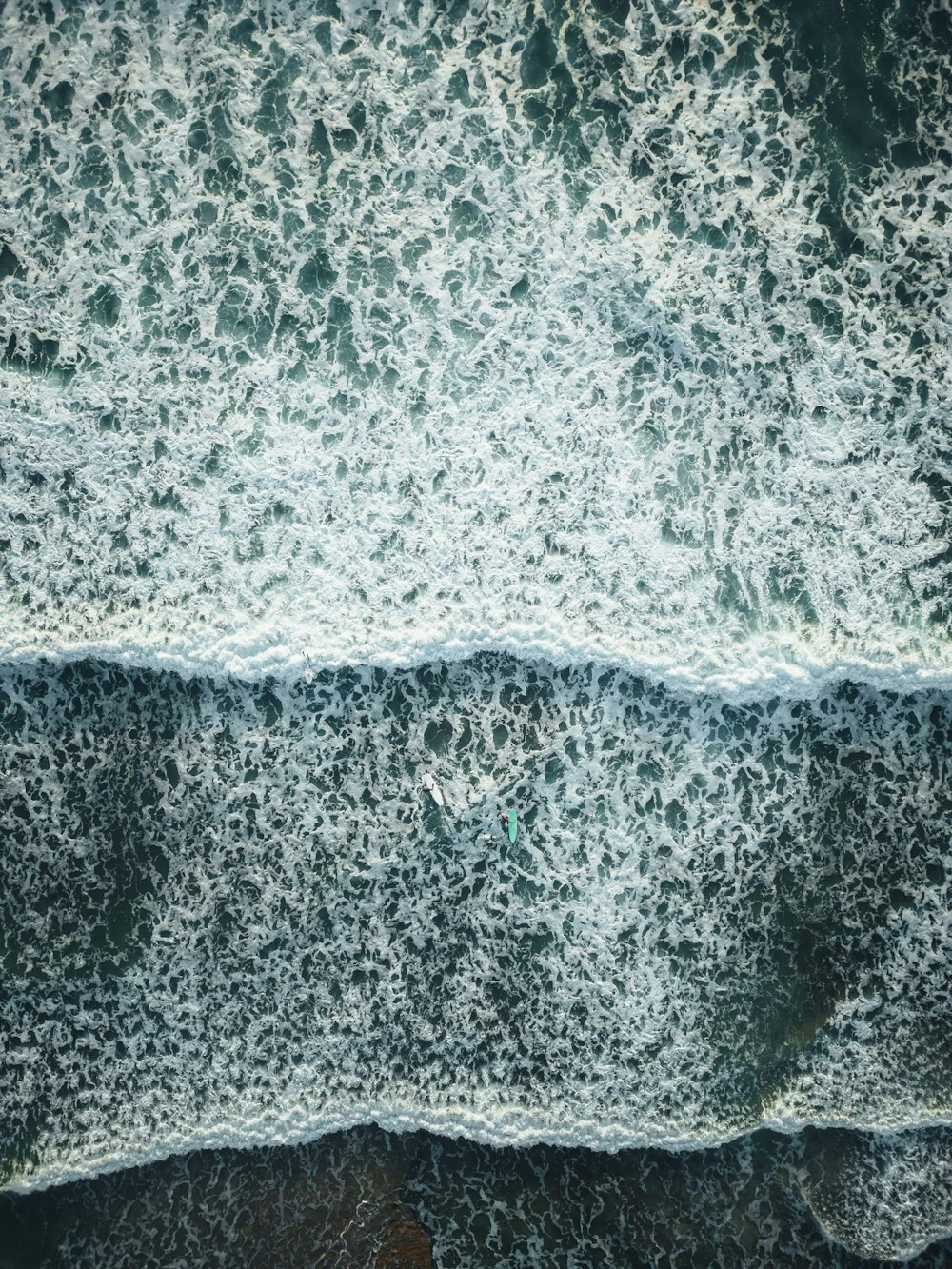 an aerial view of a body of water