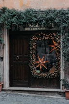 A welcoming front door to a cozy homestay.