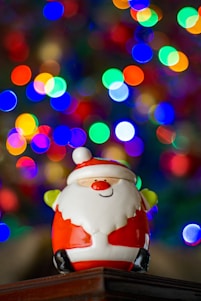 A cheerful Santa Claus visiting a cozy family home in Vilnius during Christmas time