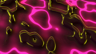 Animated neon blue and gold liquidity pools with smooth glowing effects.