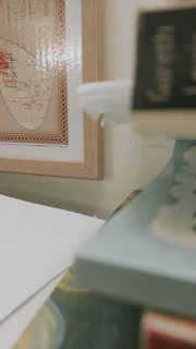 A bright office corner with maps of Europe and Ireland pinned on a wall, symbolizing connection.