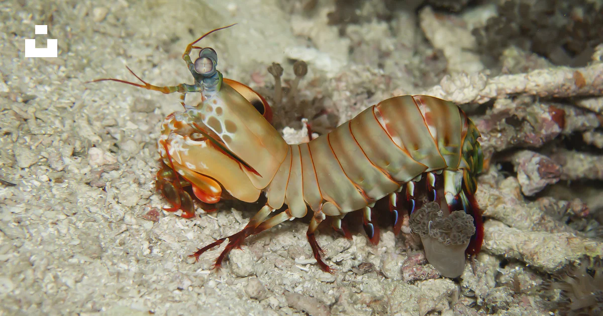 A close up of a small insect on a rock photo – Free Underwater Image on ...