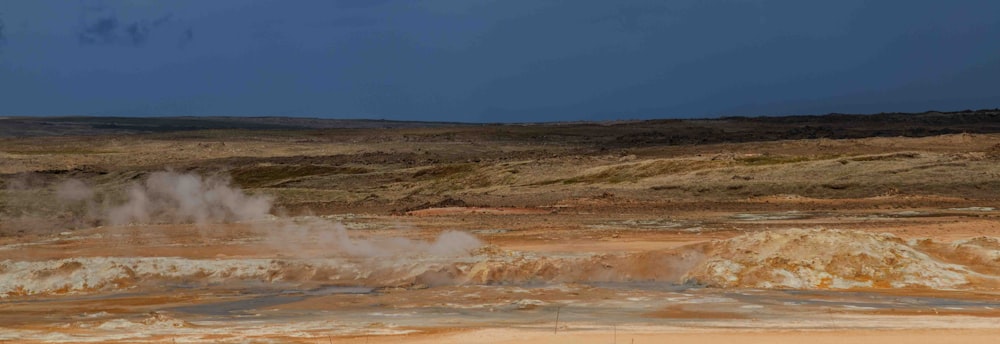 a geyser spewing out water into the air