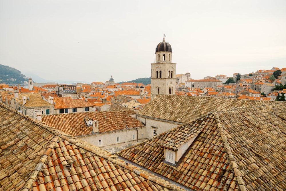 a view of a city from a roof top